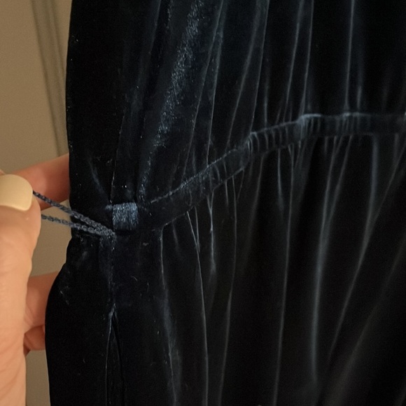 Blue velvet ModCloth jumpsuit - Picture 7 of 8